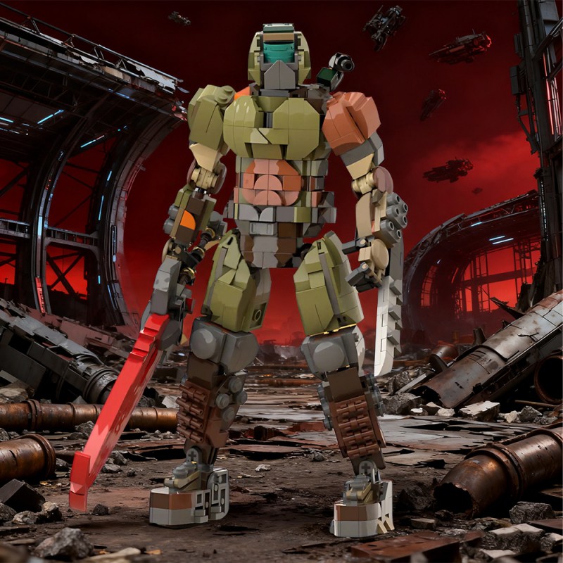 GOBRICKS MOC 234383 Doom Slayer - YWOBB