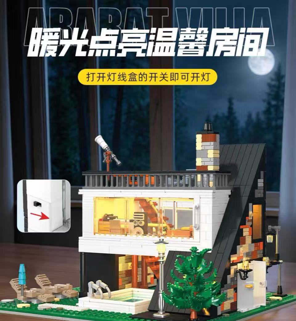 JIE STAR JJ89158 Villa Ararat with Lighting Parts - YWOBB