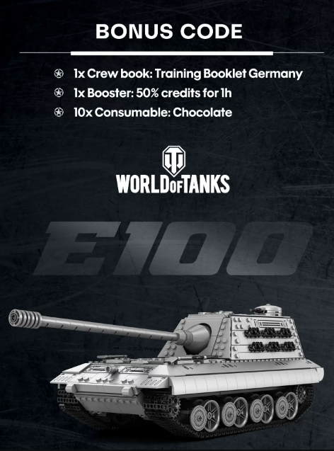 Reobrix 77037 World of Tanks E100 Tank - YWOBB