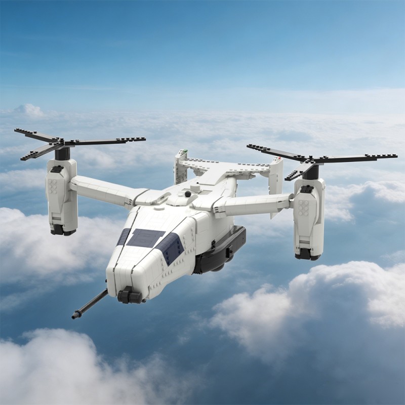 GOBRICKS MOC 245909 FMAV CONCEPT Futuristic Mulitrole Aerial Vehicle - YWOBB