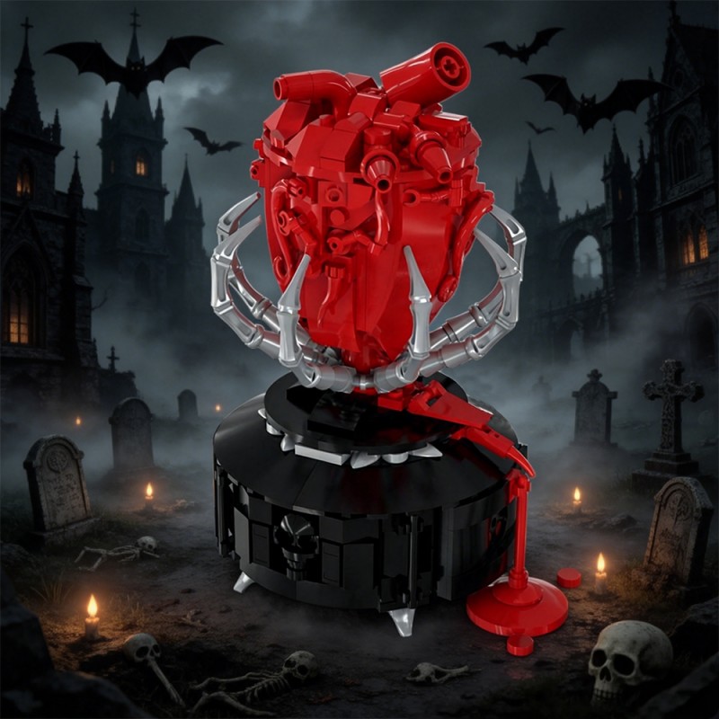 GOBRICKS MOC S1023 Gothic A Beating Heart - YWOBB