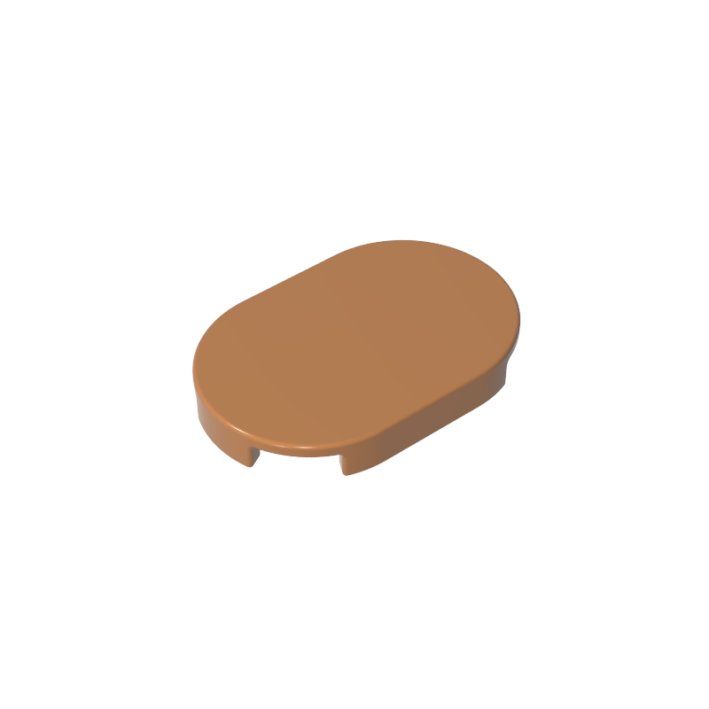 GOBRICKS GDS-2132 Tile Round 2 x 4 Oval - YWOBB
