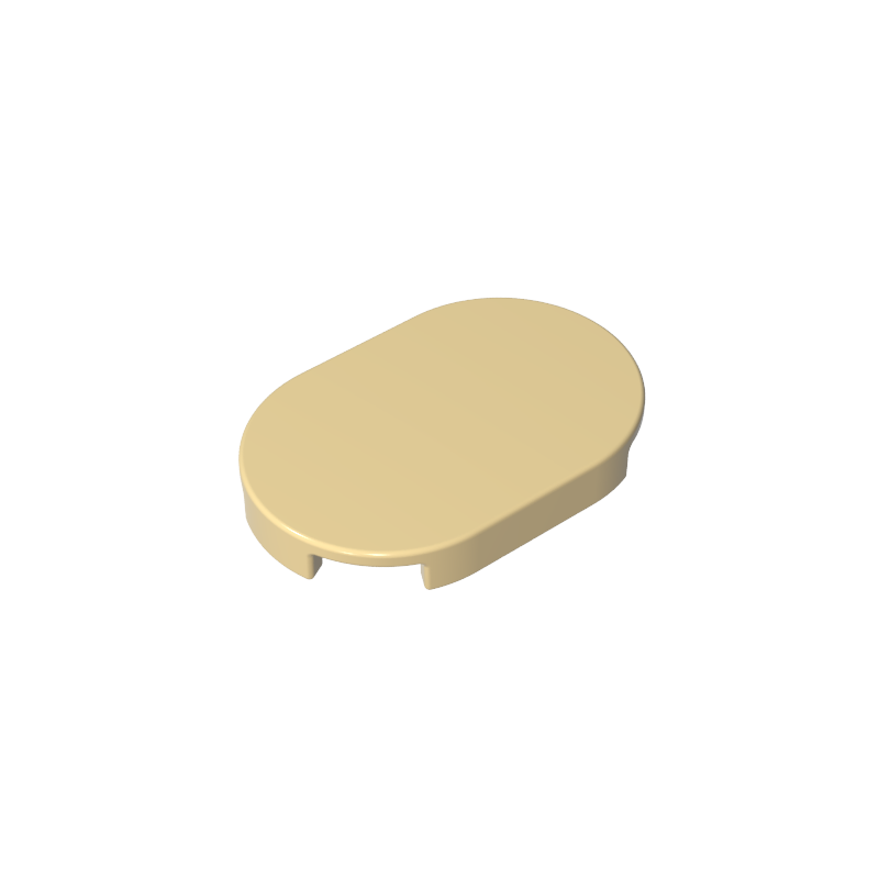 GOBRICKS GDS-2132 Tile Round 2 x 4 Oval - YWOBB