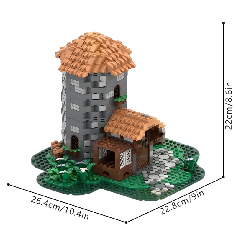 GOBRICKS MOC 243065 Pigeon keeper's house - YWOBB