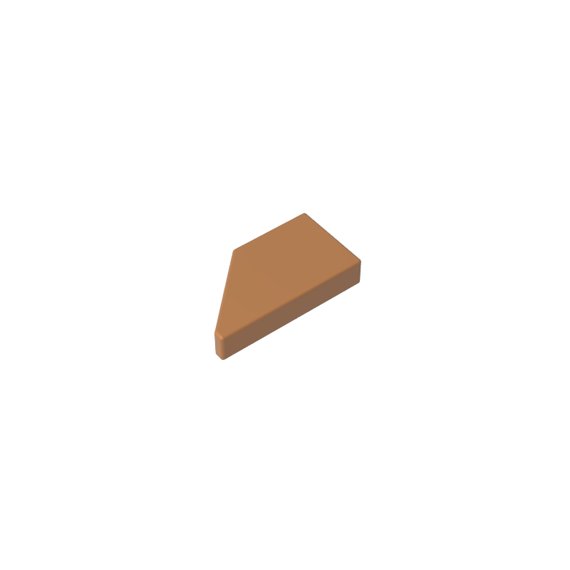 GOBRICKS GDS-90553 Tile Modified 1 x 2 Wedge Right - YWOBB