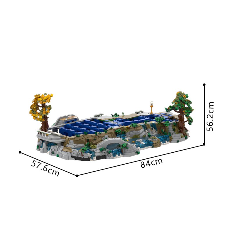 GOBRICKS MOC 243472 Rivendell Display Base - YWOBB