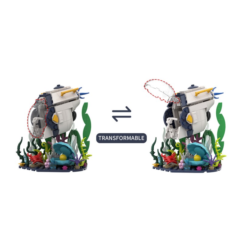 GOBRICKS MOC S1109 subnautica 2 tadpole - YWOBB