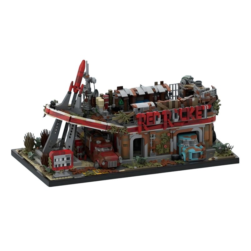 GOBRICKS MOC 257248 Fallout Red Rocket Gas Station - YWOBB