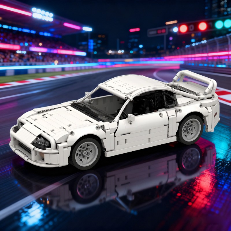 GOBRICKS MOC 210705 Toyota Supra MK4 1:12 White - YWOBB
