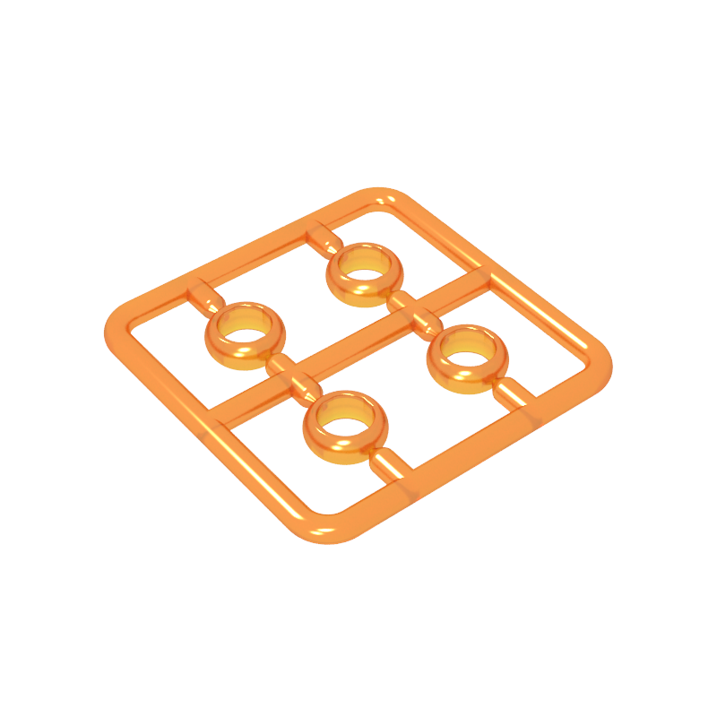 GOBRICKS GDS-90487 Rings Gold Rings Magic Rings 4 in a Plate - YWOBB