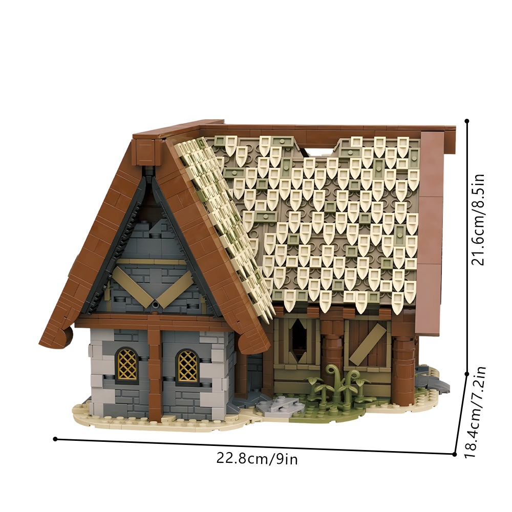 GOBRICKS MOC 206390 Skyrim Whiterun Breezehome house - YWOBB