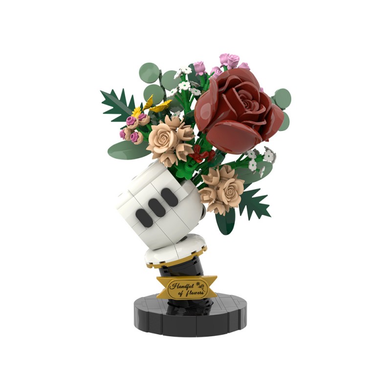 GOBRICKS MOC S1092 shaped bouquet - YWOBB