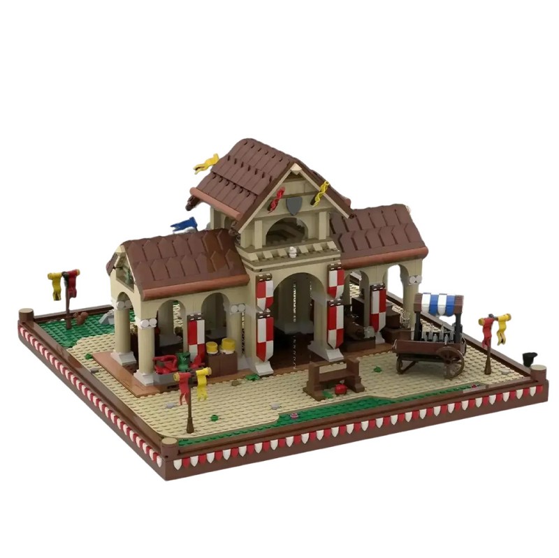GOBRICKS MOC 207789 Market Hall - Medieval Village Diorama - YWOBB
