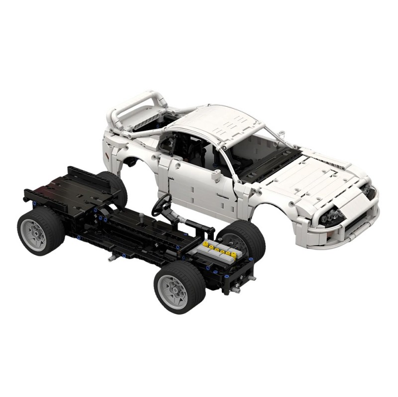 GOBRICKS MOC 210705 Toyota Supra MK4 1:12 White - YWOBB