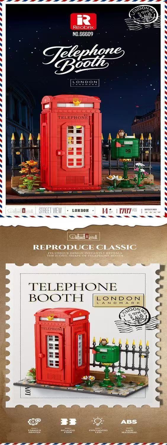 Reobrix 66609 TELEPHONE BOOTH - YWOBB