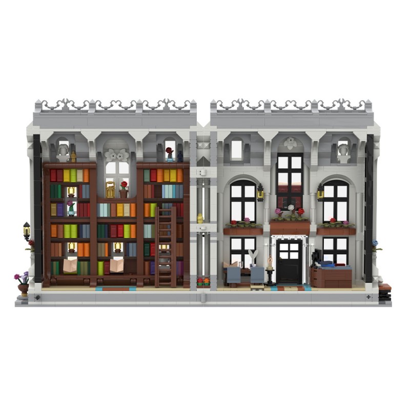 GOBRICKS MOC 256715 White Library ver 1 - YWOBB