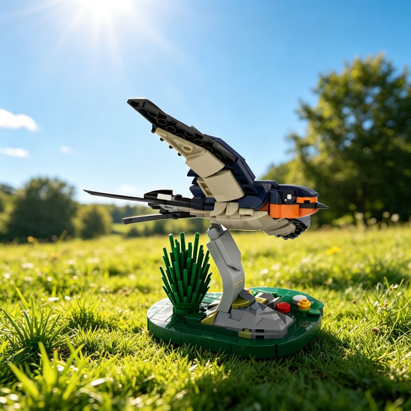 GOBRICKS MOC 256899 Barn Swallow - YWOBB