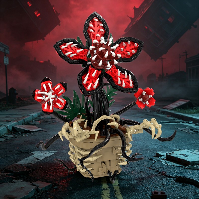GOBRICKS MOC S1032 Stranger Things Potted Plant - YWOBB
