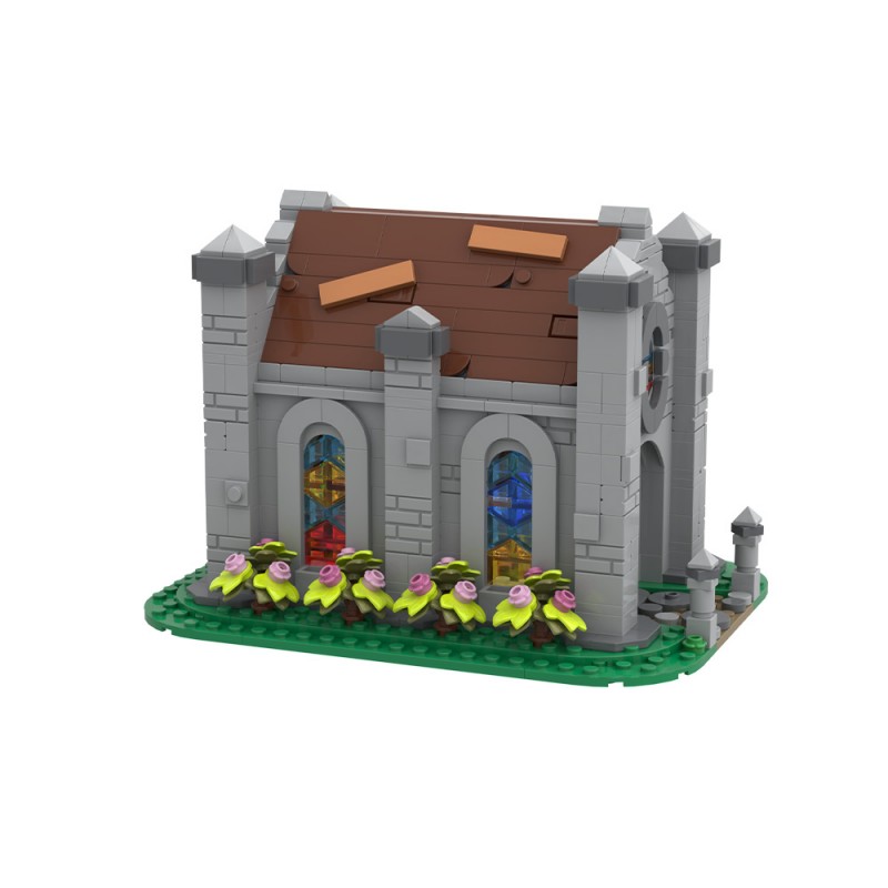 GOBRICKS MOC 247441 Small medieval chapel - YWOBB