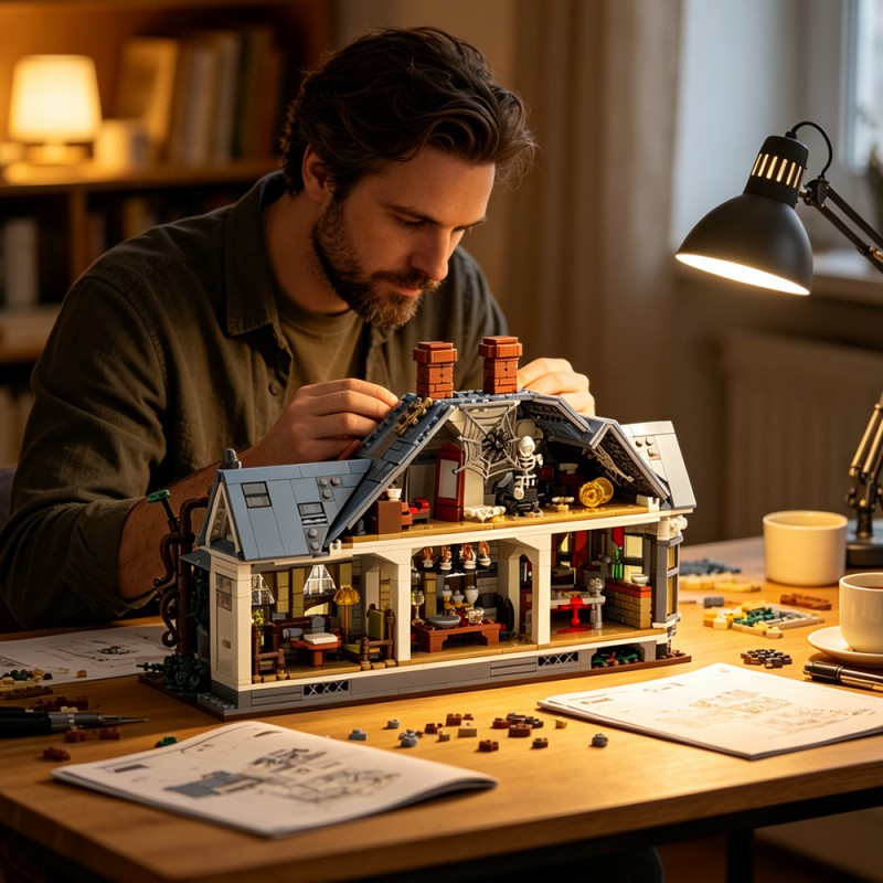 GOBRICKS MOC S1033 Maniac killer house - YWOBB