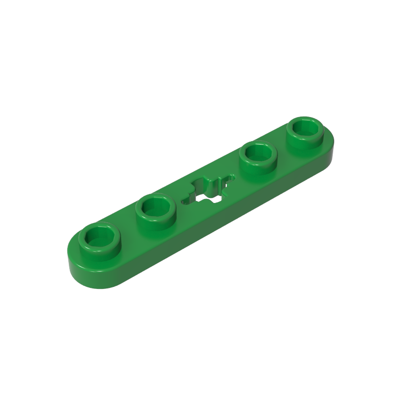 GOBRICKS GDS-900 Plate 1 x 5 with Smooth Ends, 4 Studs and Center Axle Hole - YWOBB