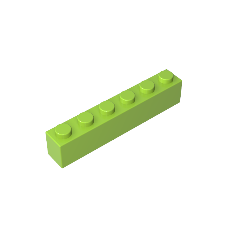 GOBRICKS GDS-90329 Brick 1 x 6 without Bottom Tubes - YWOBB