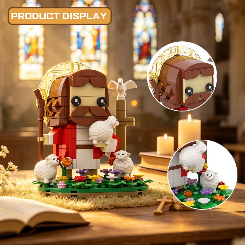 GOBRICKS MOC S1084 Jesus the Shepherd - YWOBB