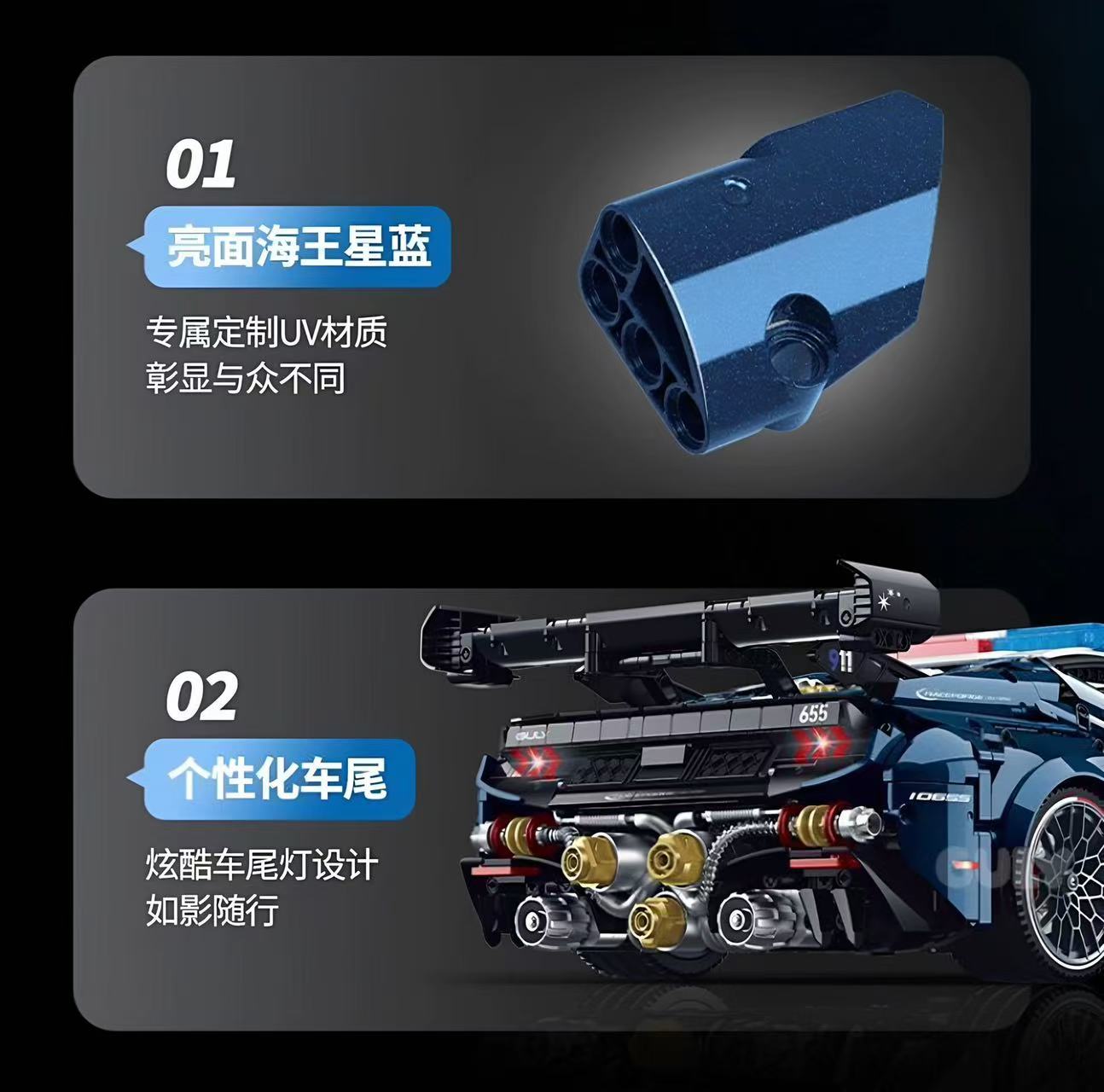 GULY 10655 1:8 Scale Supercar Series Ford Mustang Police Custom Edition - YWOBB