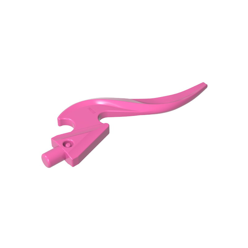 GOBRICKS GDS-90234 Wave Rounded Curved Single with Bar End and Triangular Base (Flame) - YWOBB