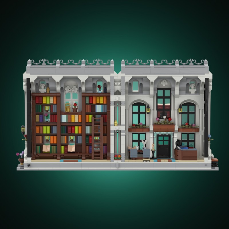 GOBRICKS MOC 256715 White Library ver 1 - YWOBB