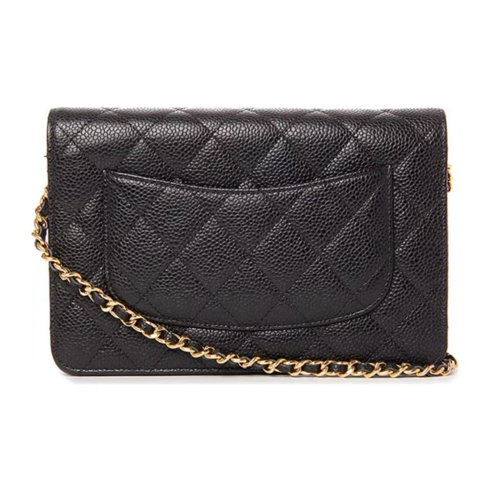 Chanel  WOC Bag Black Caviar Light Gold Hardware