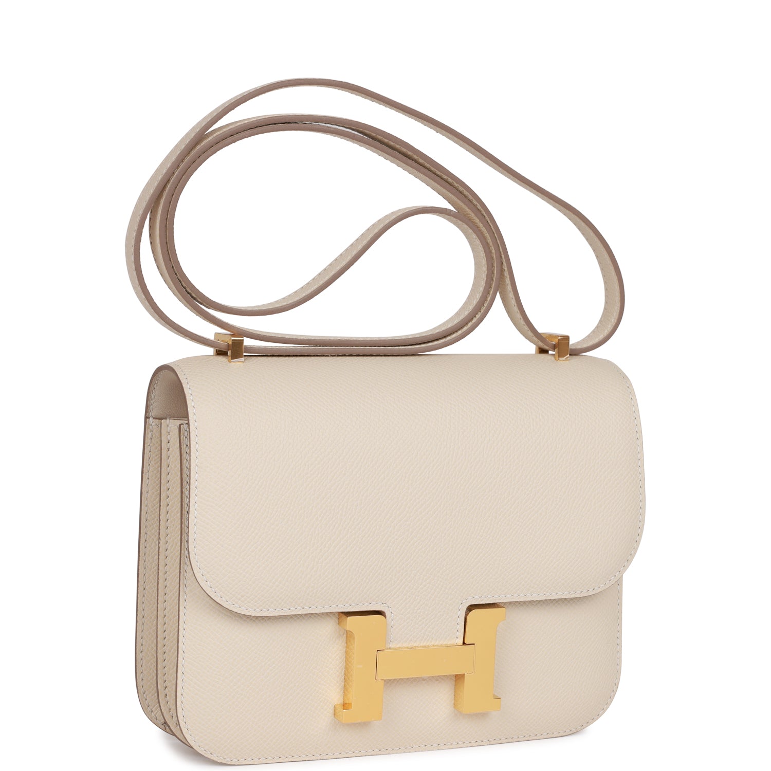 Hermès Constance 1-18 Craie Epsom Gold Hardware