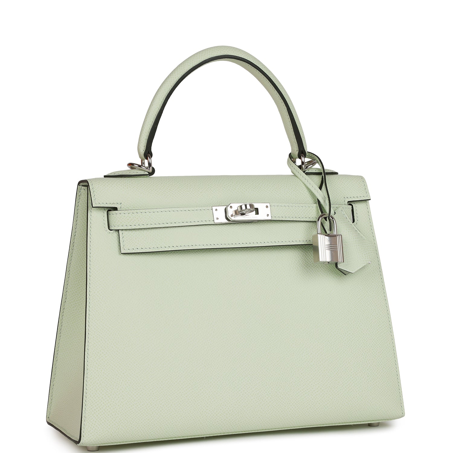 Hermès Kelly Sellier 25 Vert Fizz Epsom Palladium Hardware