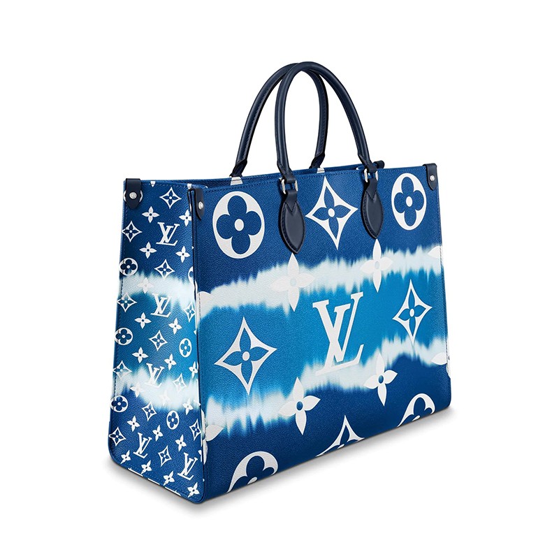 LOUIS VUITTON ONTHEGO GM MONOGRAM JUNGLE IN TIE-DYE BLUE