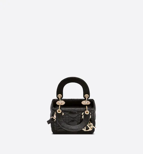 MICRO LADY DIOR BAG Black Cannage Lambskin