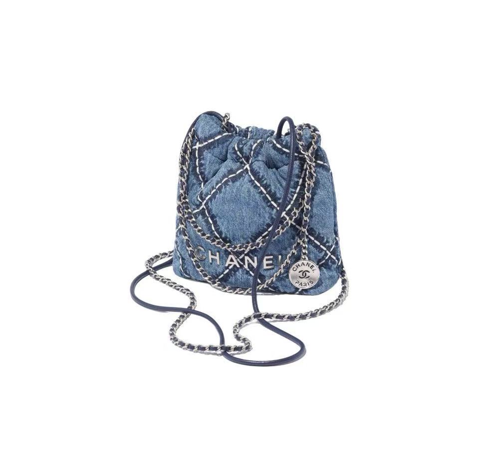 CHANEL 24P Spring-Summer Denim Bucket Bag