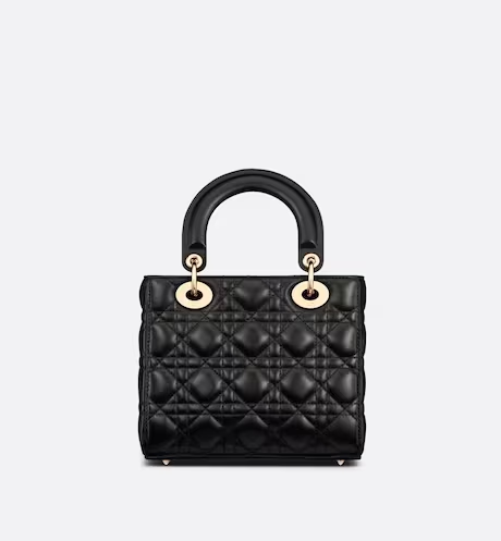 SMALL LADY DIOR MY ABCDIOR BAG Black Cannage Lambskin