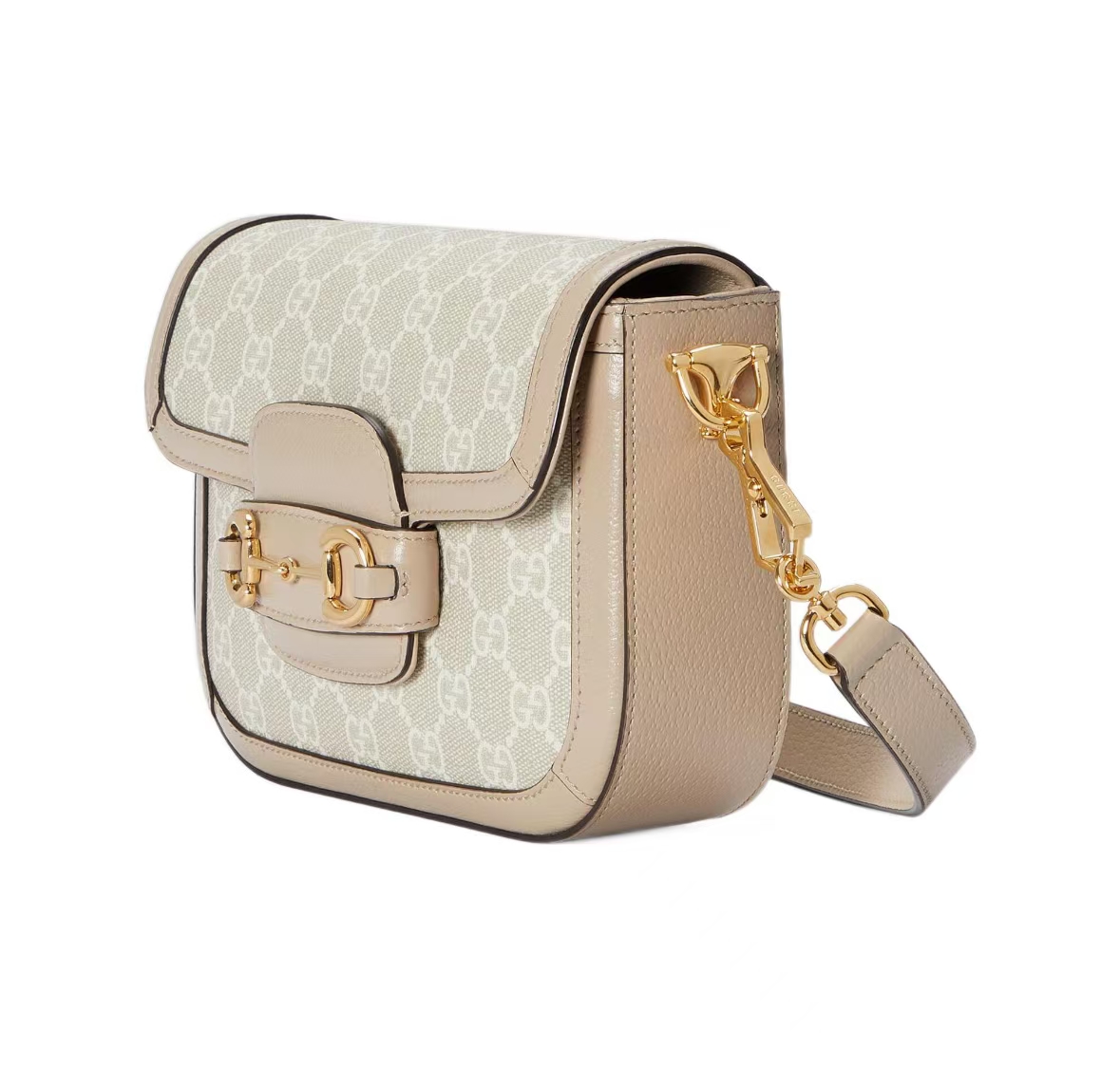 GUCCI HORSEBIT 1955  BAG  in Beige/White
