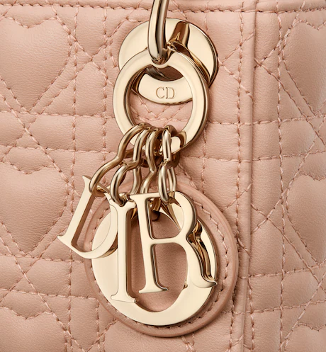 MICRO LADY DIOR BAG Pink Cannage Lambskin with Heart Motif