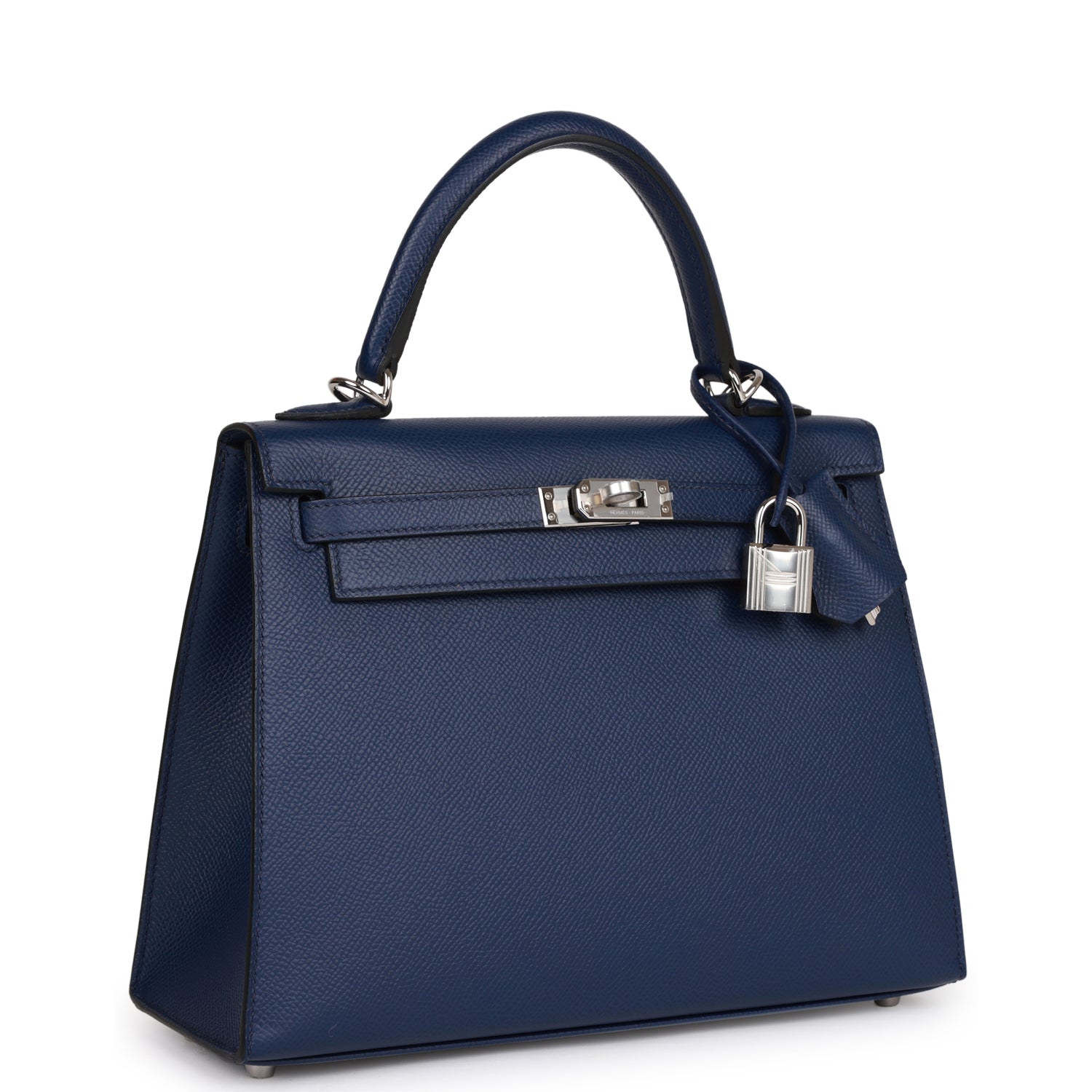 Hermès Kelly Sellier 25 Bleu Saphir Epsom Palladium Hardware