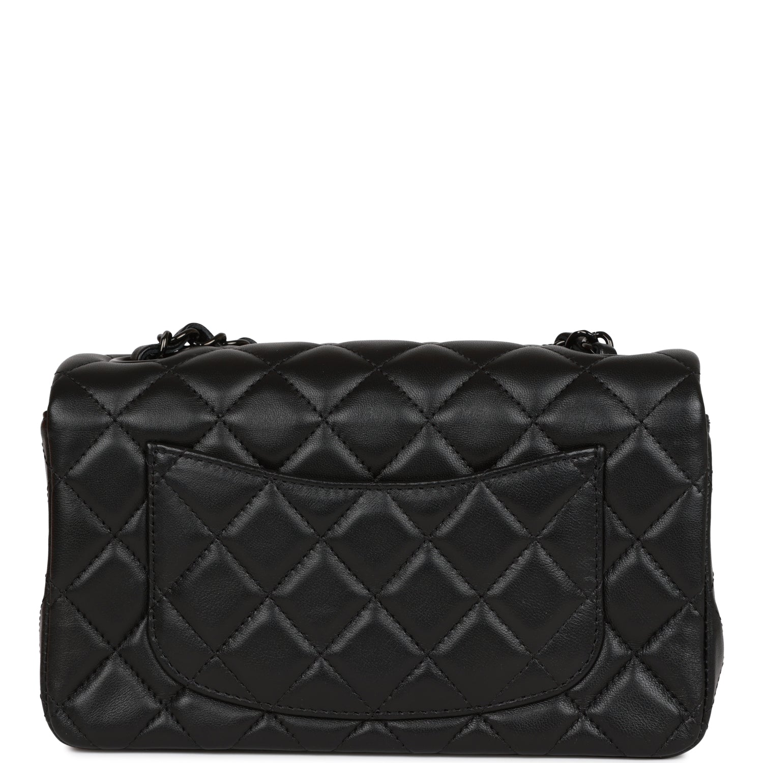 Chanel Mini Rectangular Flap Bag SO Black Lambskin Black Hardware for MR