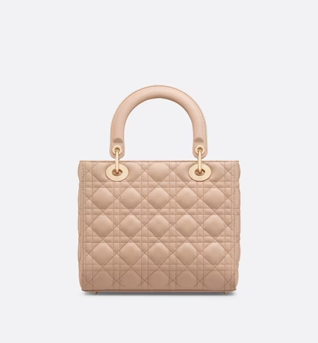 MEDIUM LADY DIOR BAG Sand Pink Cannage Lambskin