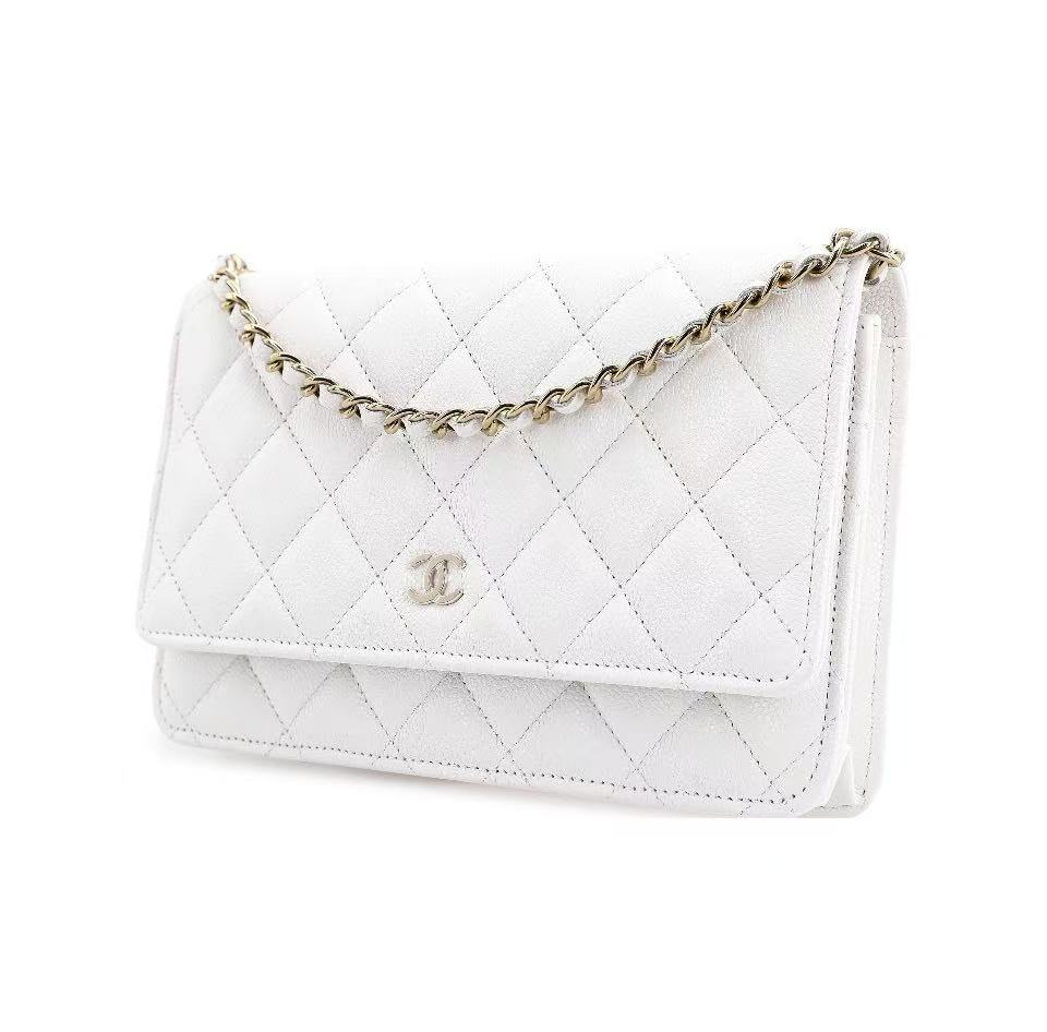 Chanel  WOC Bag White Caviar Light Gold Hardware