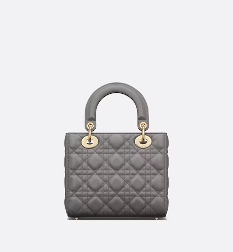 SMALL LADY DIOR MY ABCDIOR BAG Steel Gray Cannage Lambskin