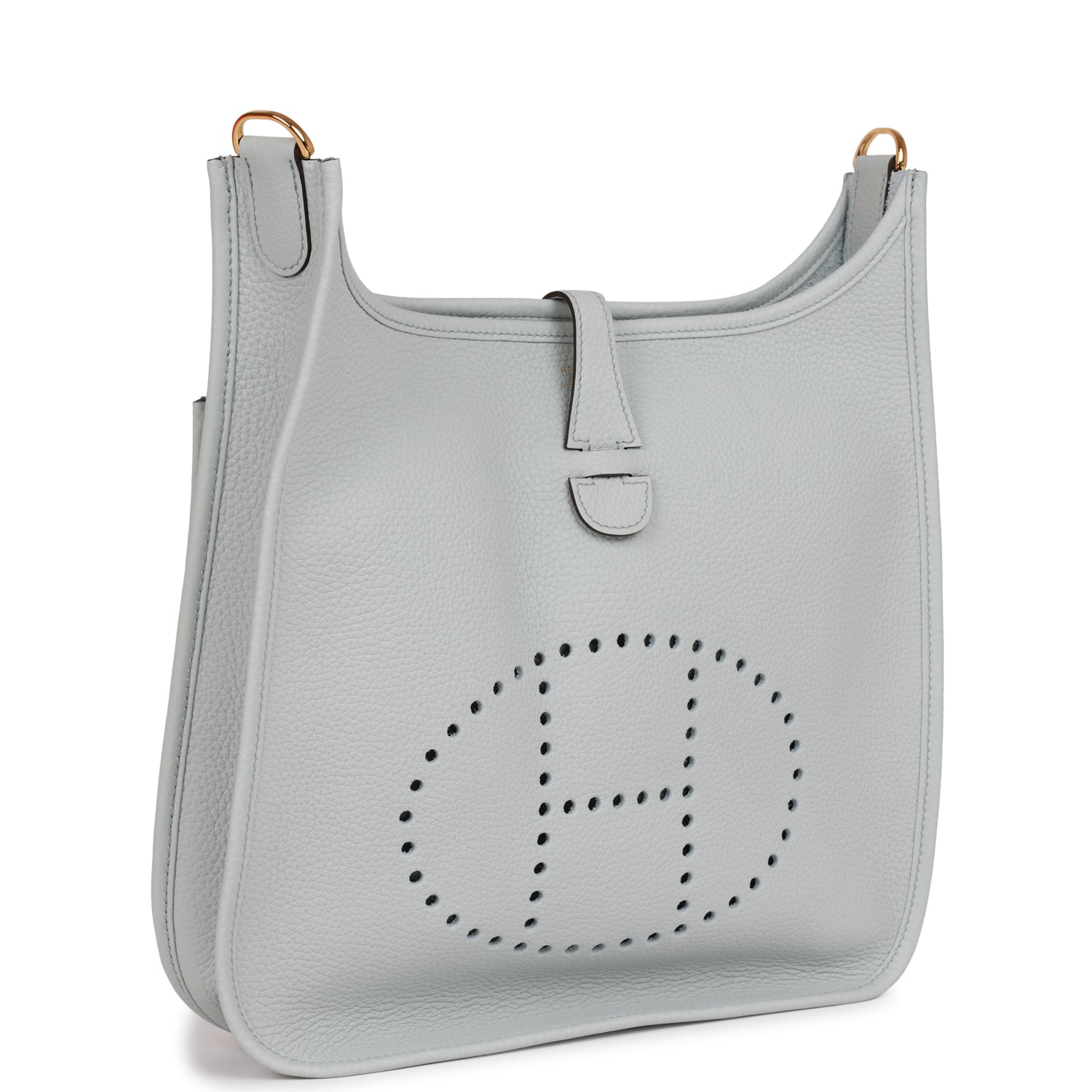 Hermès Evelyne III PM Bleu Pale Clemence Gold Hardware