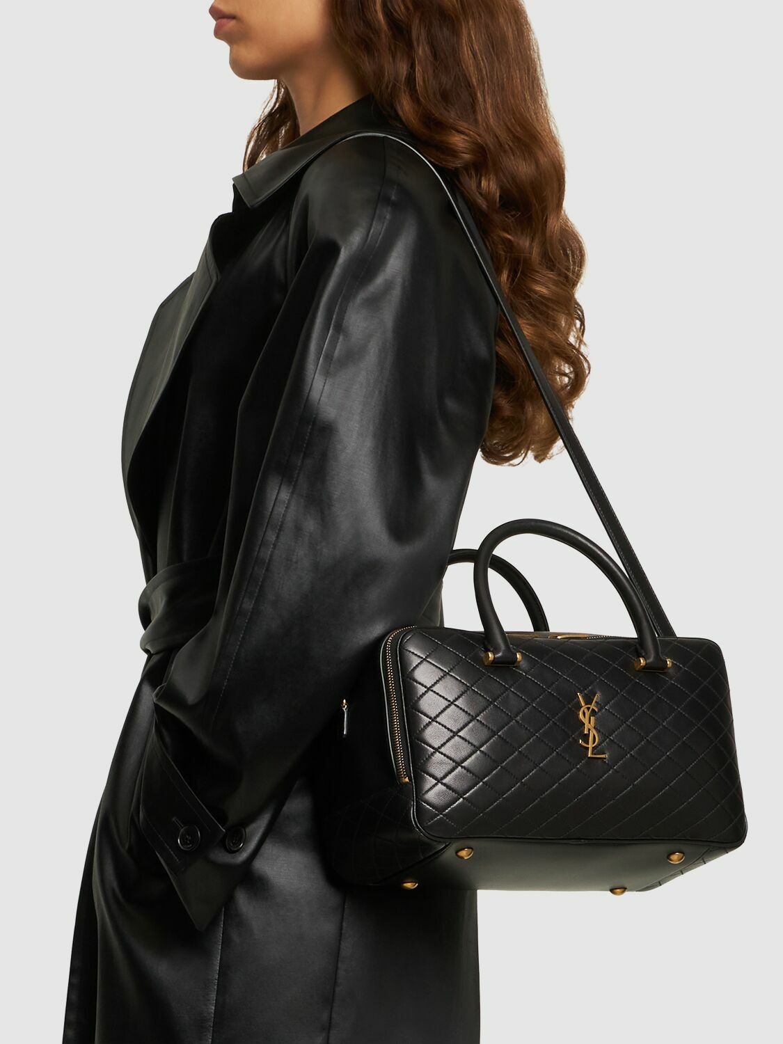 Saint Laurent Lyia Zip-Up Duffle Bag