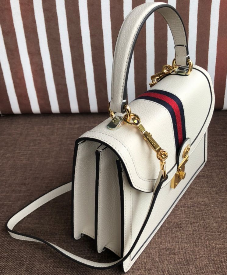 Gucci Ophidia Small Top Handle Bag With Web 652683