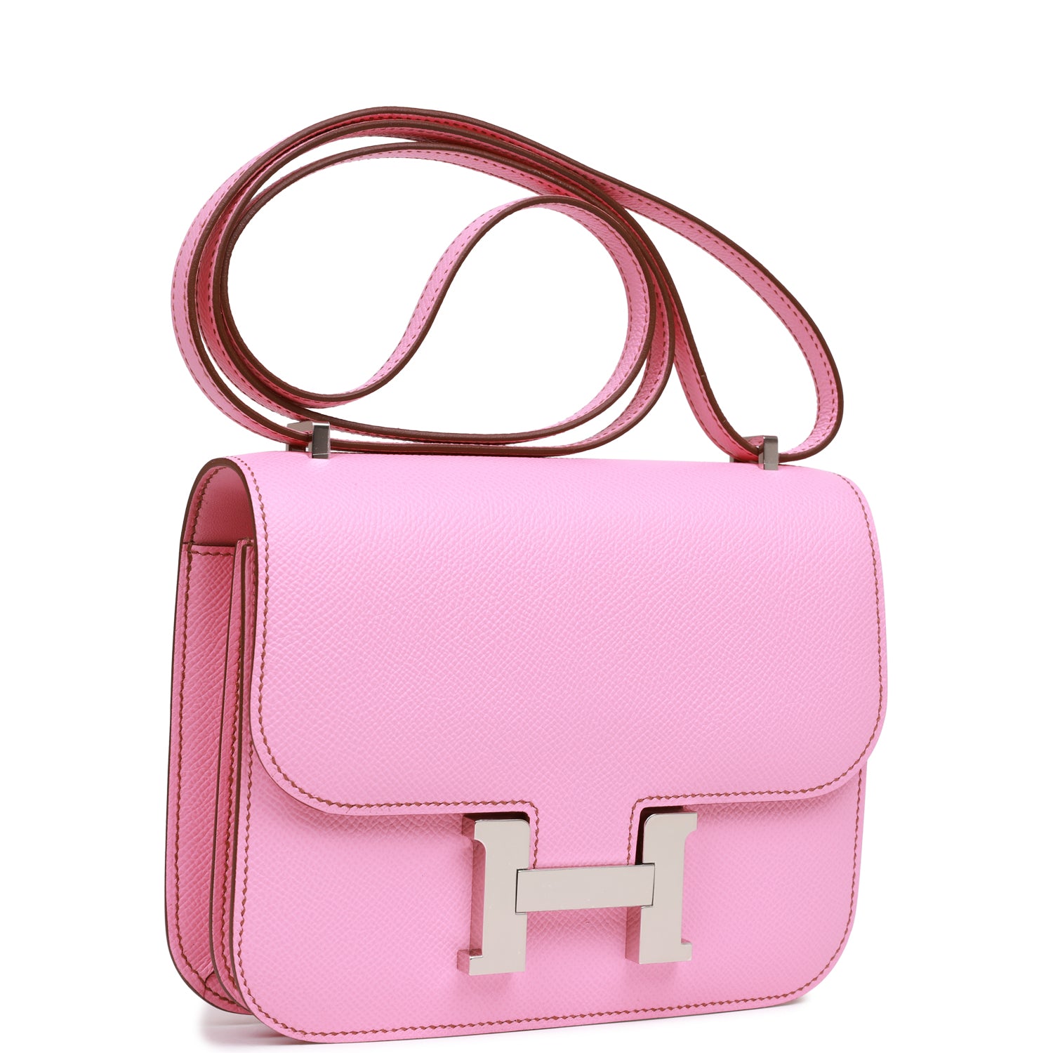 Hermès Constance 18 Bubblegum Epsom Palladium Hardware