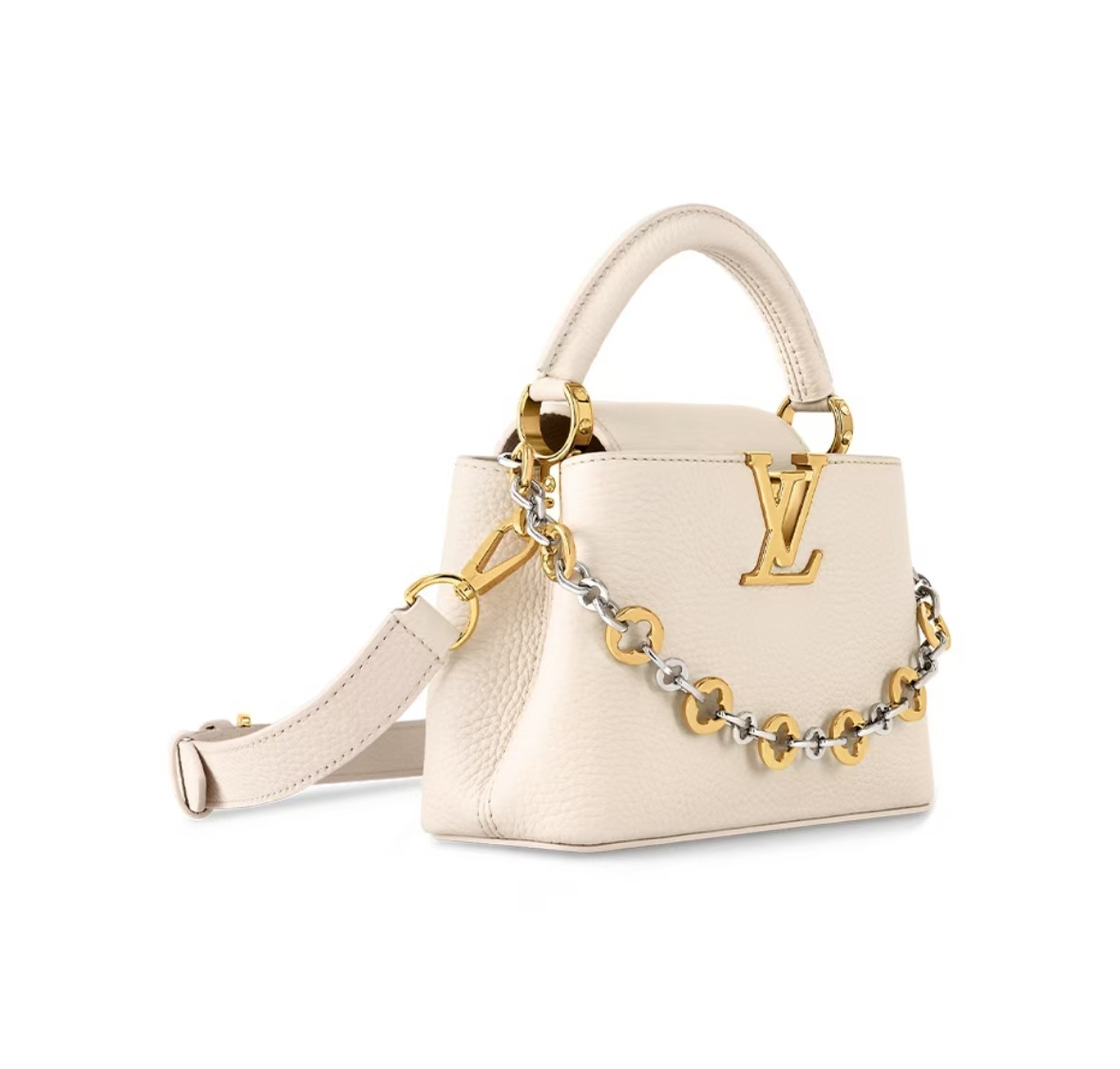 LOUIS VUITTON Capucines Mini - Ivory Tourillon Calf Leather