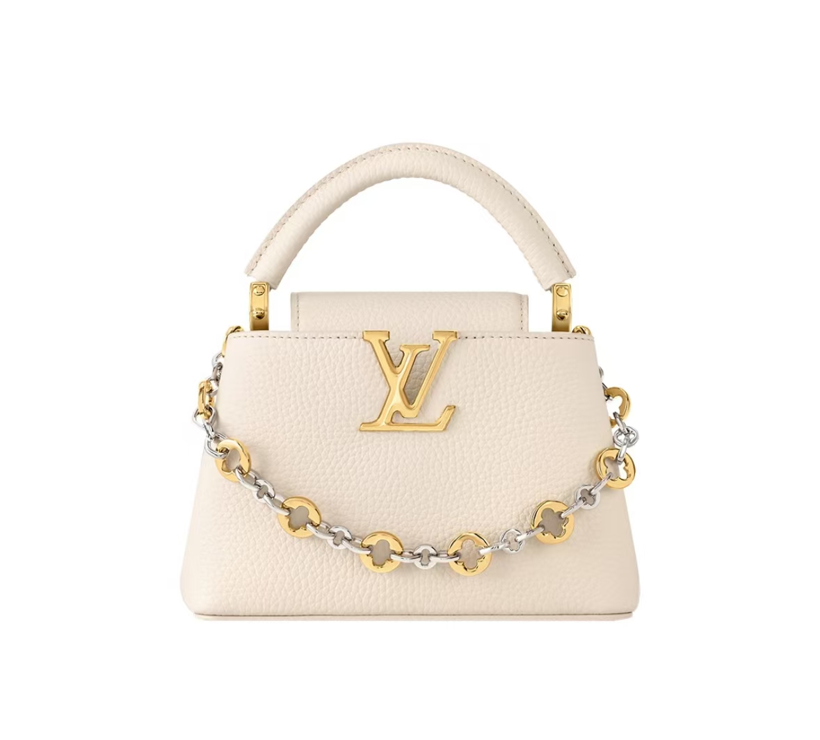 LOUIS VUITTON Capucines Mini - Ivory Tourillon Calf Leather